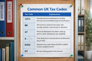 Where Can I See a Full List of UK Tax Codes and Their Meanings