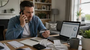 Concerned customer contacting their bank about an unrecognised M&B Online transaction