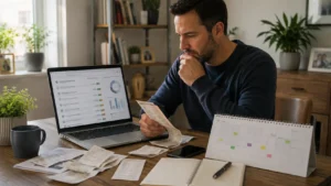 Person checking repeated M&B Online transactions to see whether they are recurring payments