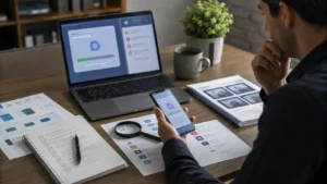 Professional checking whether reported AlienSync app updates represent verified product releases