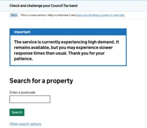 Council Tax band checker